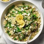 Lemony Asparagus and Quinoa with Feta Cheese Recipe