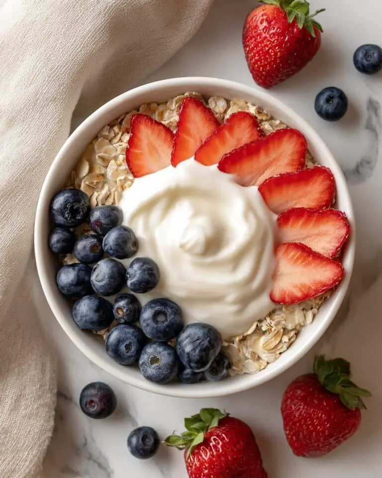 Red, White, and Blueberry Oatmeal Recipe