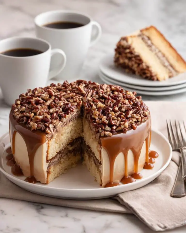 Caramel Pecan Cinnamon Coffee Cake Recipe
