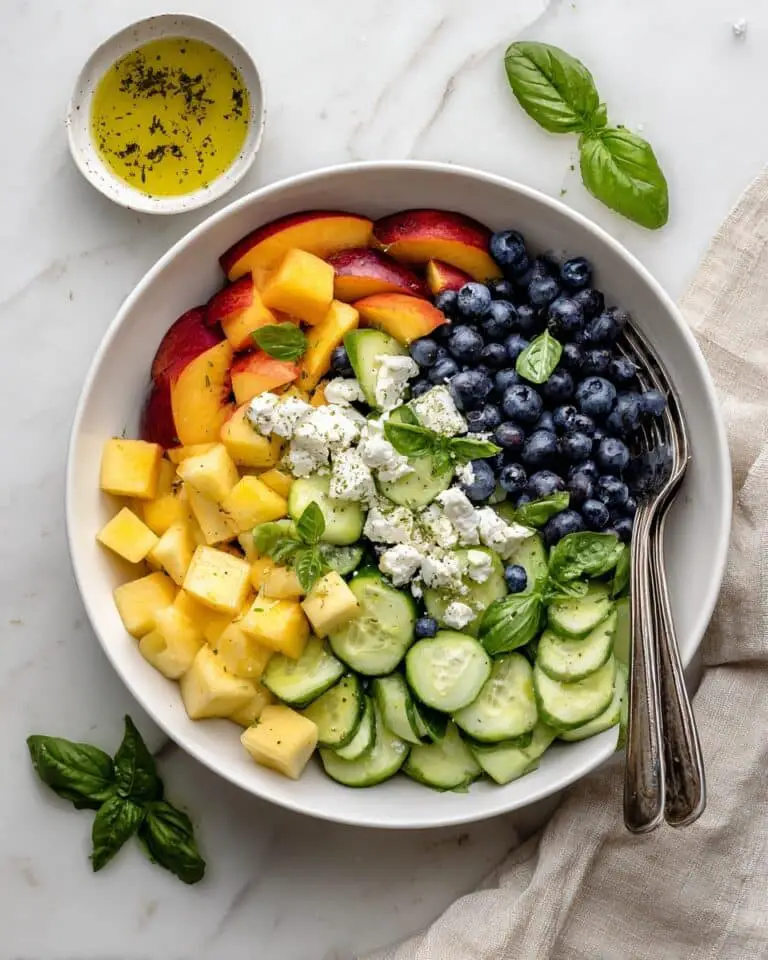 Blueberry Peach Feta Salad Recipe