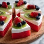 Watermelon Pizza with Yogurt and Fresh Fruit Toppings Recipe