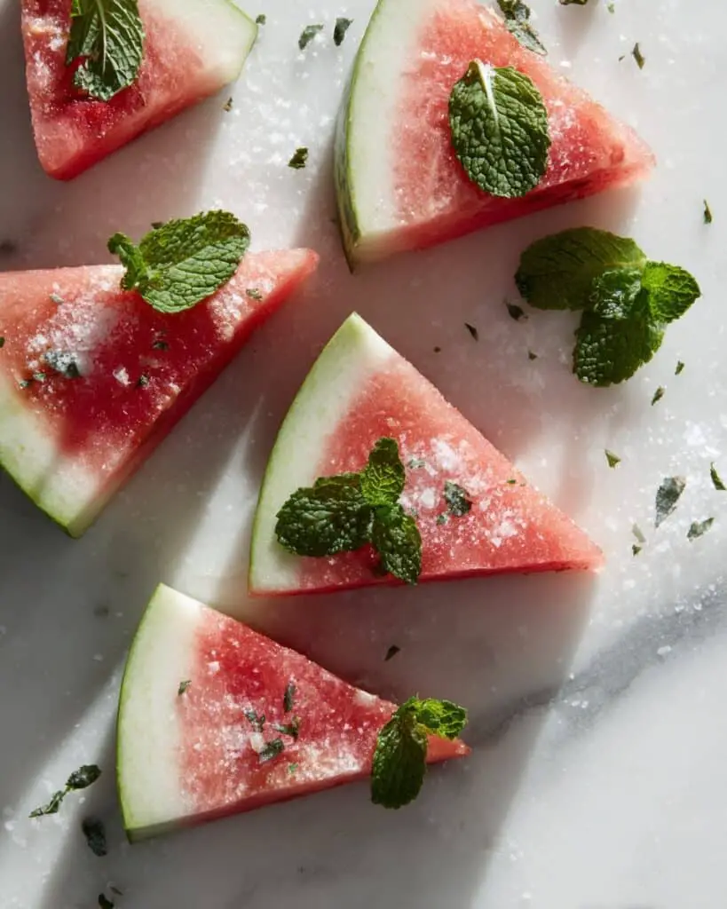 Frozen Watermelon Treats with Lime and Chocolate Drizzle Recipe