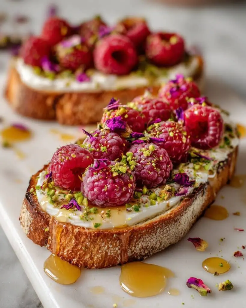 Lemon Ricotta Raspberry Toast Recipe