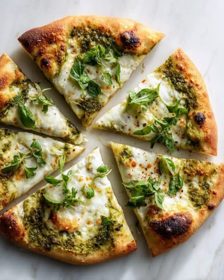 Pesto Flatbread Pizza Recipe