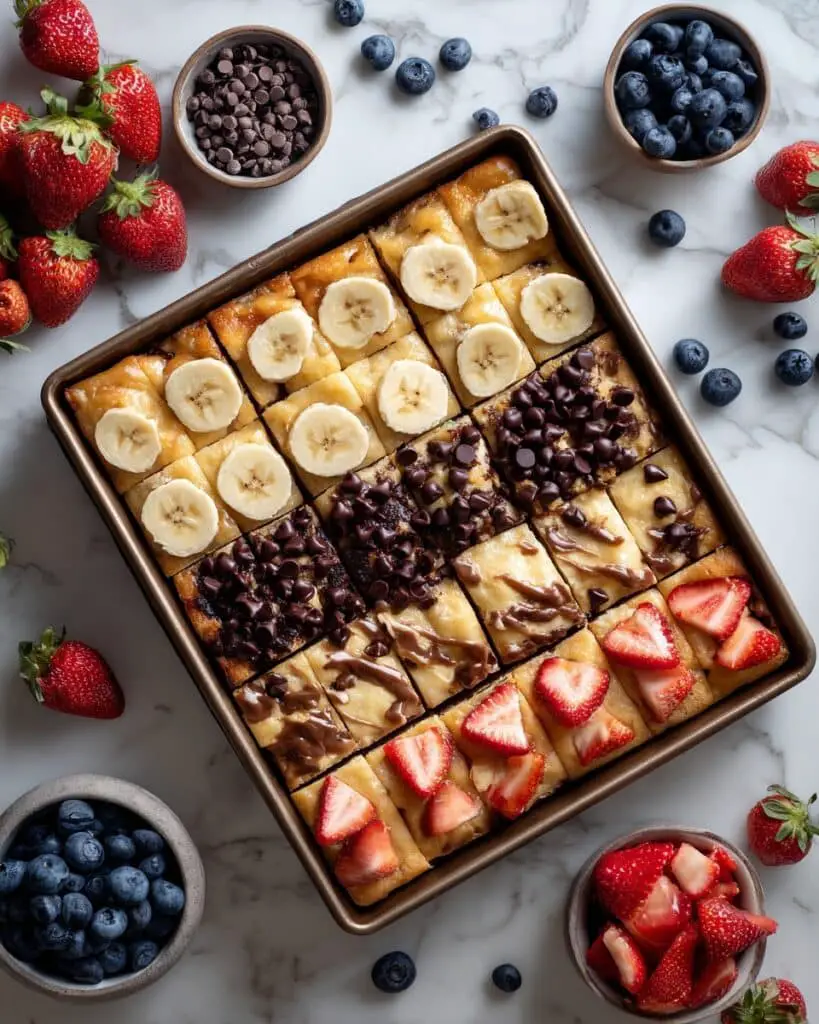 Sheet Pan Pancakes with Fresh Fruit and Chocolate Chips Recipe