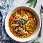 Crustless Chicken Pot Pie (1-Pan + No Dairy!) Recipe