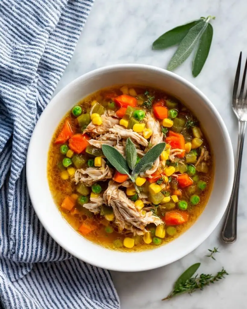 Crustless Chicken Pot Pie (1-Pan + No Dairy!) Recipe