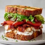 Garlic Butter Lettuce Tomato & Grilled Chicken Sandwich Recipe
