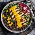 Griddled Chicken with Rice and Mango Salad Recipe