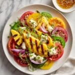 Grilled Mango, Tomato, and Burrata Platter Recipe
