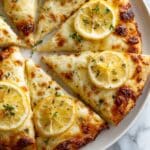 Lemon Pizza with Parmesan, Fresh Mozzarella, and Basil Recipe