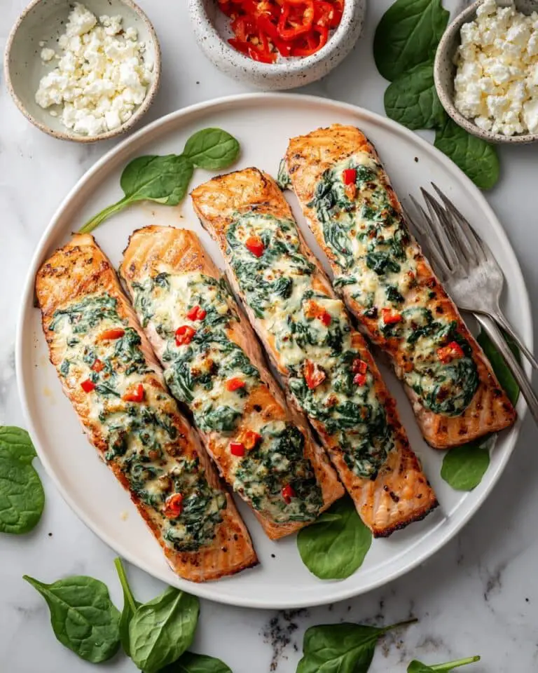 Stuffed Salmon with Spinach and Feta Recipe