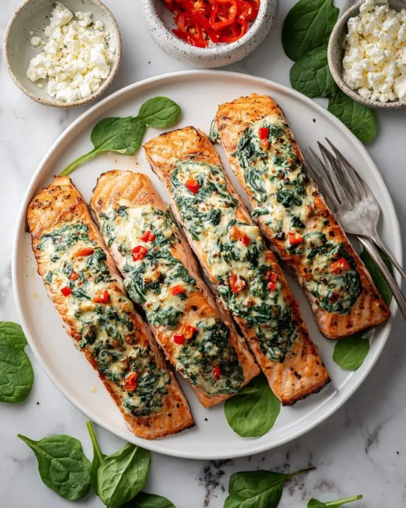 Stuffed Salmon with Spinach and Feta Recipe