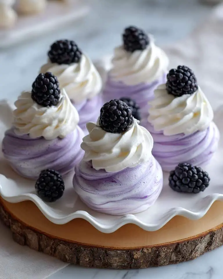 Sweet and Tangy Blackberry Pavlovas Recipe