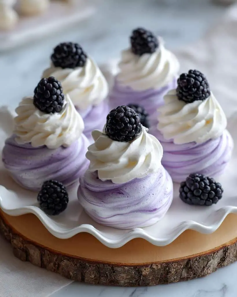 Sweet and Tangy Blackberry Pavlovas Recipe