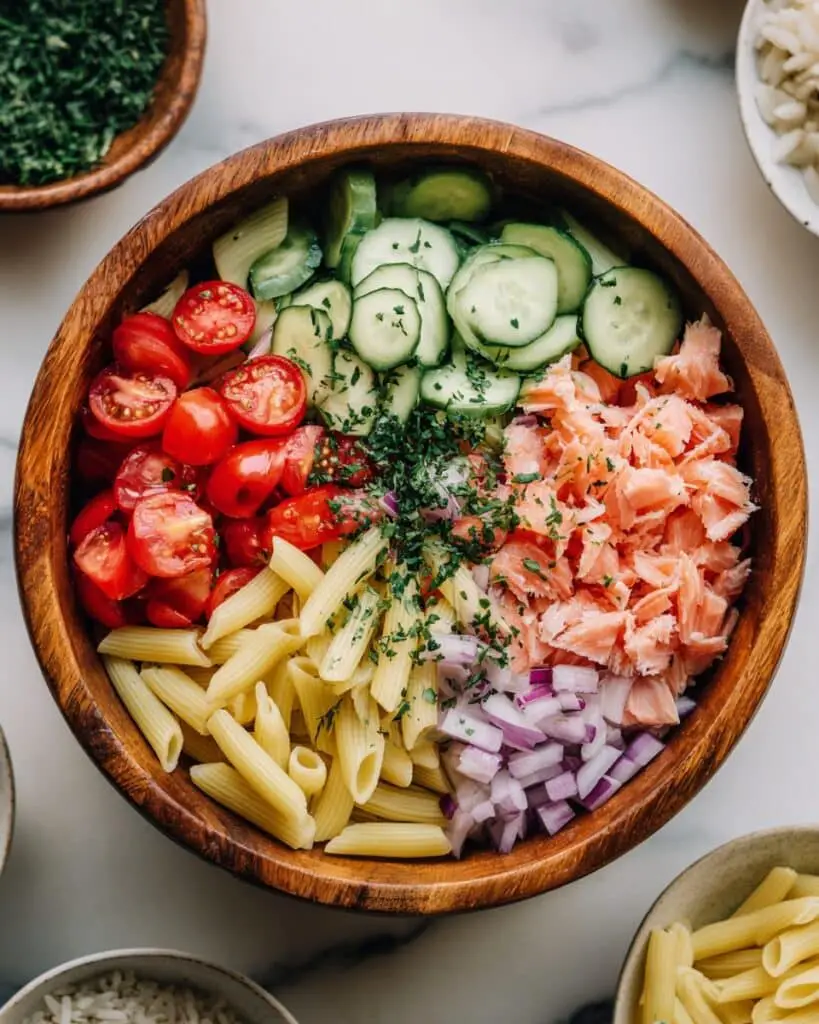 Cold Salmon Pasta Salad with Lemon & Dill Recipe