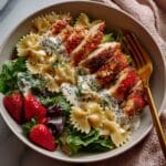 Creamy Strawberry Feta Pasta Salad Recipe