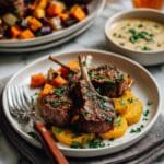 Mediterranean Baked Lamb Chops with Roasted Vegetables Recipe
