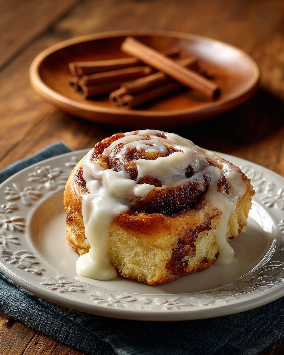 A close-up view of five cinnamon rolls covered with thick, creamy white icing. Each roll shows a spiral of soft golden-brown dough with visible swirls of dark cinnamon inside. The icing has a smooth, slightly glossy texture that pools in the middle of each roll and spreads up the sides, partially hiding the cinnamon layer. The rolls are placed close together on a white plate, which sits on a surface with a white marbled texture. photo taken with an iphone --ar 4:5 --v 7