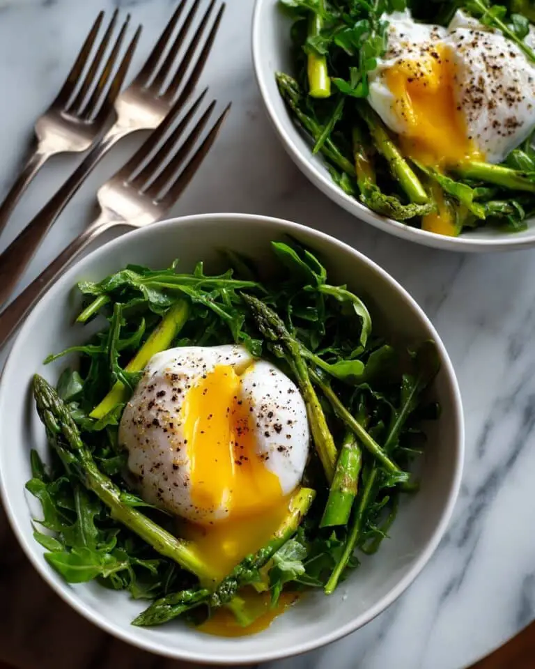 Arugula and Asparagus Breakfast Bowl Recipe