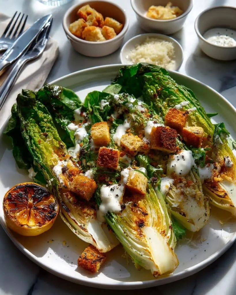 Grilled Romaine Caesar Salad Recipe