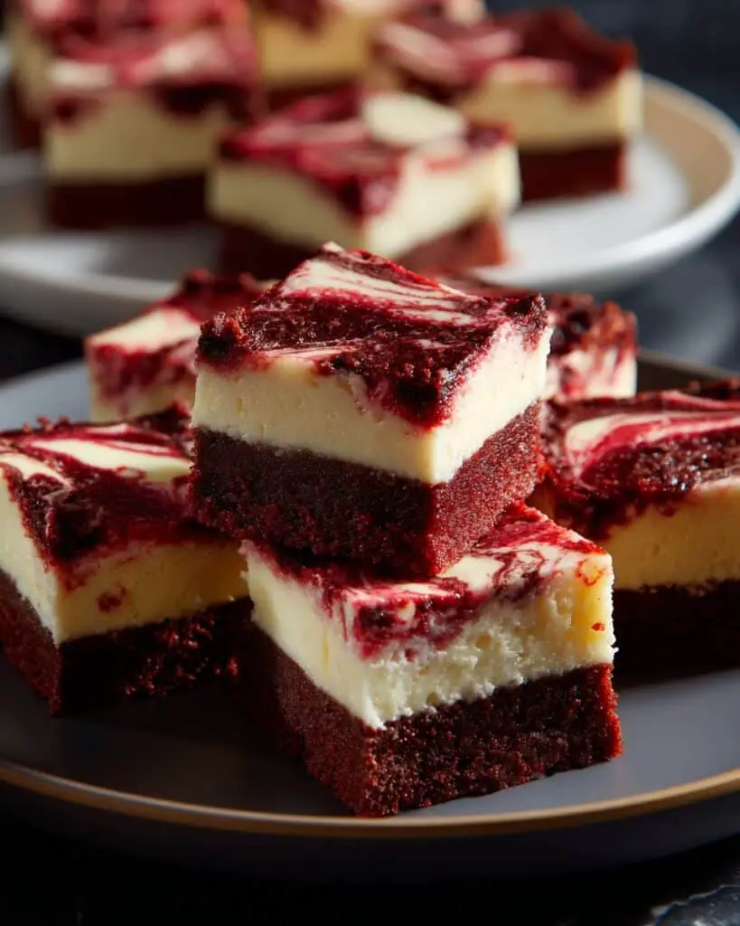 Red Velvet Cheesecake Swirl Brownies Recipe