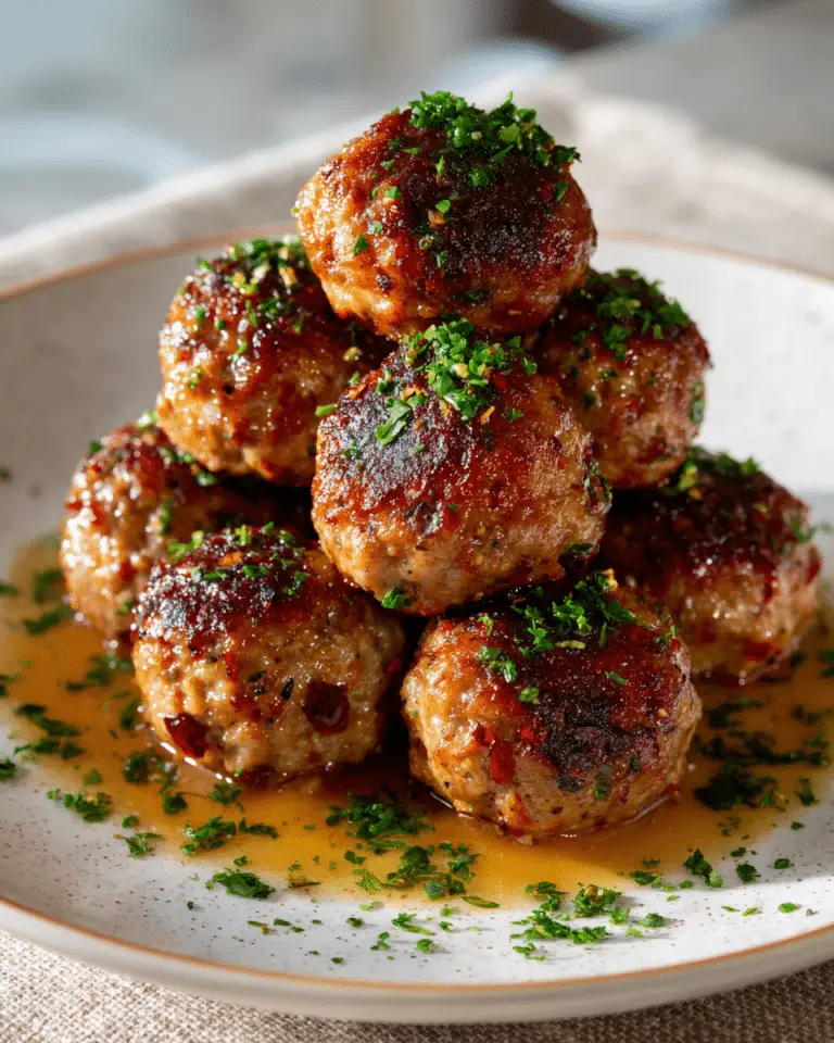 Garlic Herb Chicken Meatballs Recipe