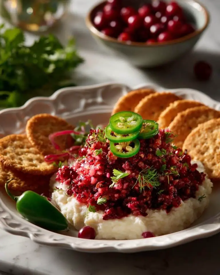 Cranberry Jalapeño Dip with Cream Cheese (No-Cook) Recipe