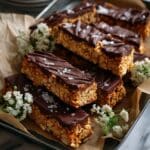 No Bake Chocolate Peanut Butter Cookie Bars Recipe