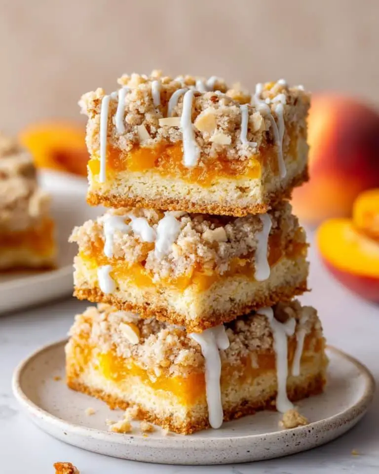 Peach Pie Crumb Bars Recipe
