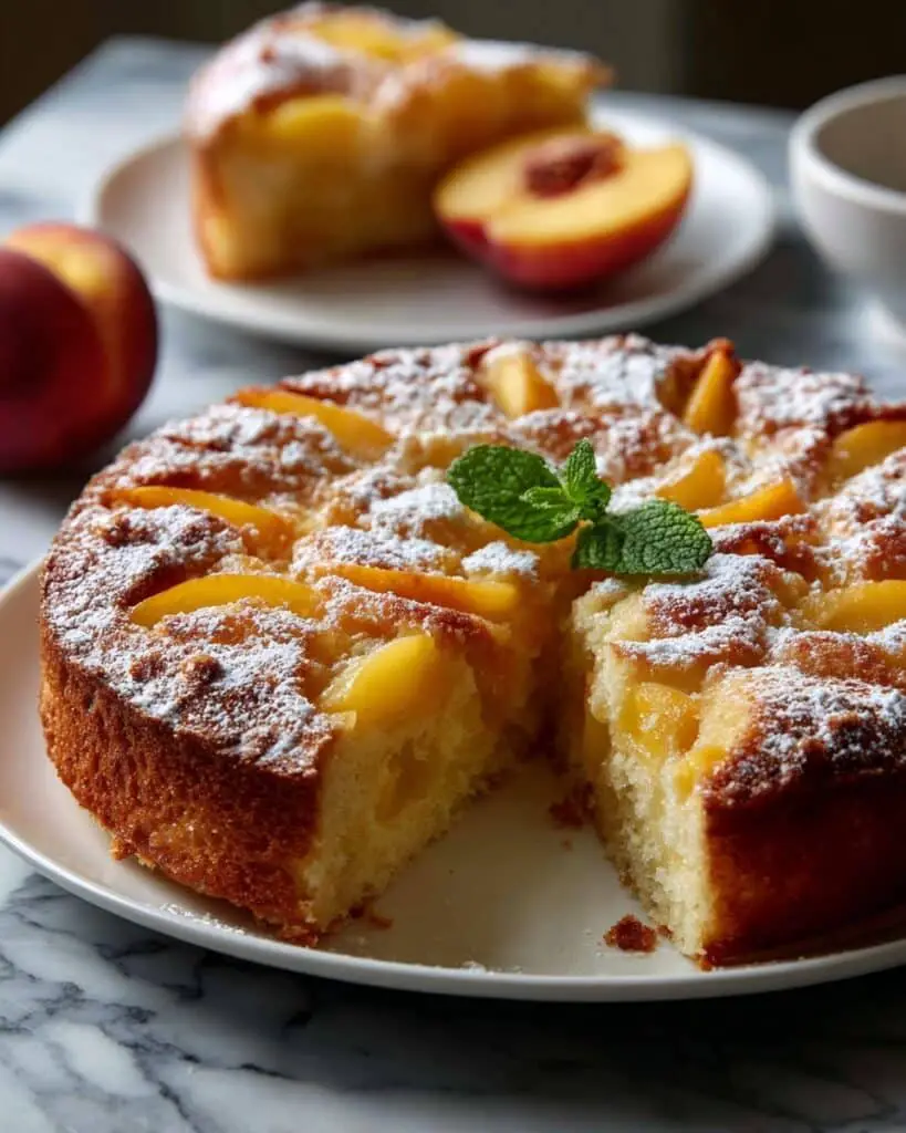 Fresh Peach Cake (Extra Peaches!) Recipe