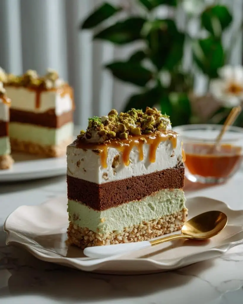 Vegan Pistachio Mousse Cake Recipe