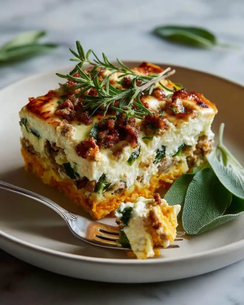 Vegetarian Pumpkin Spinach Lasagna Recipe