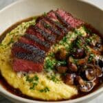 Beef Steak with Mushroom Mash Recipe
