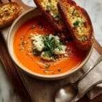 Creamy Roasted Red Pepper and Tomato Soup Recipe