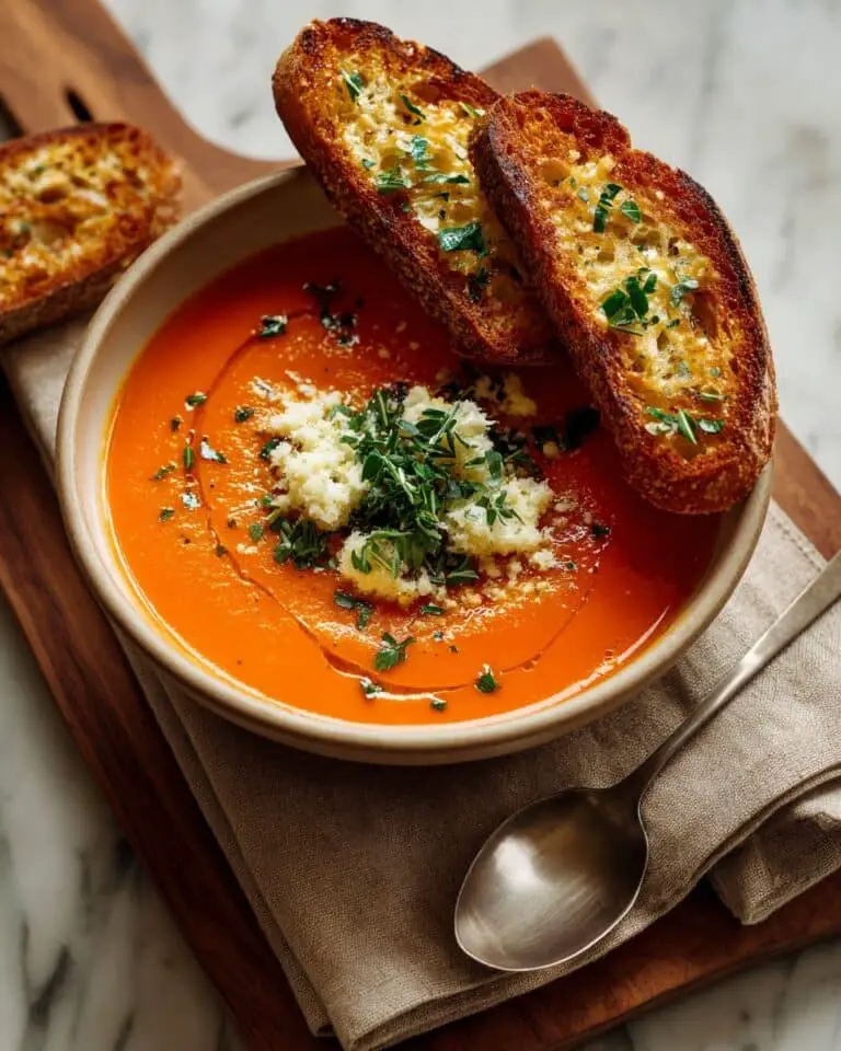 Creamy Roasted Red Pepper and Tomato Soup Recipe