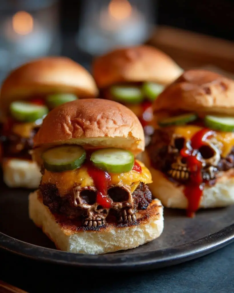 Cheeseburger Skulls Halloween Dinner Recipe