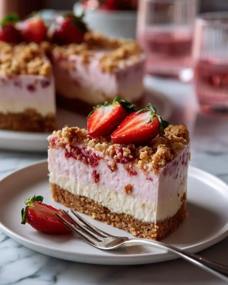 Strawberry Crunch Cheesecake Recipe