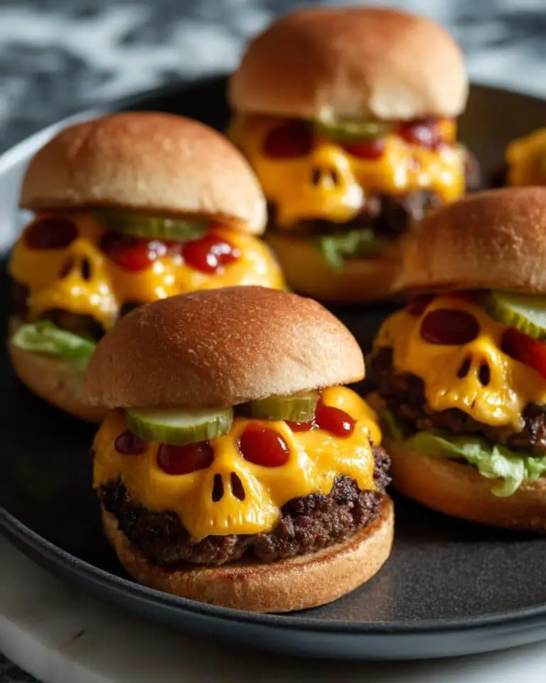 Cheeseburger Skulls Halloween Dinner Recipe