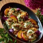 Smashed Burrata with Peaches Recipe