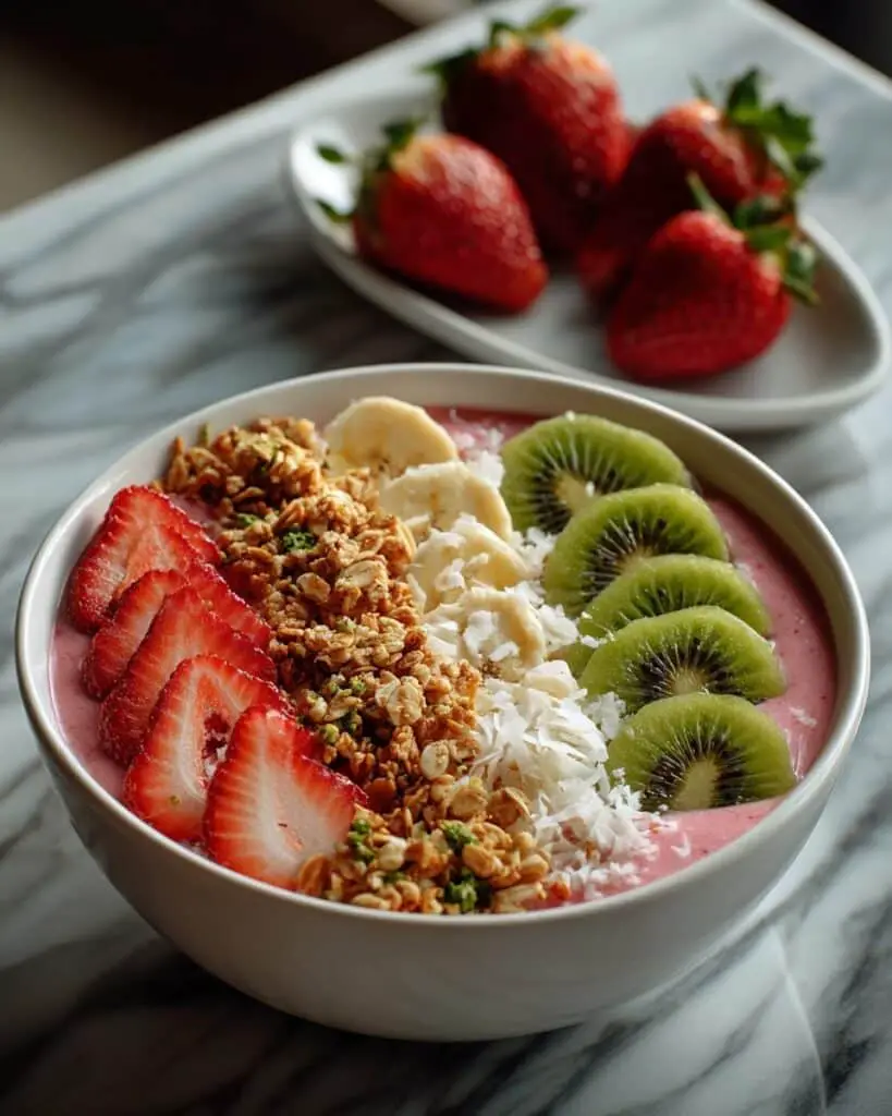 Strawberry Kiwi Smoothie Bowl Recipe