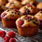 Raspberry Chocolate Chip Banana Muffins Recipe