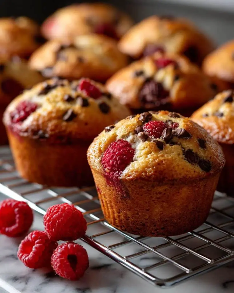 Raspberry Chocolate Chip Banana Muffins Recipe