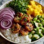 Shrimp Avocado Mango Rice Bowl Recipe