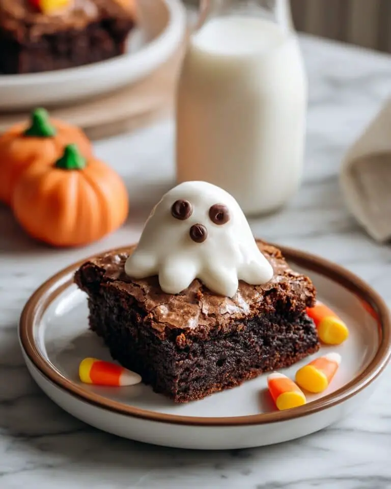Ghost Brownies with Marshmallow Ghost Toppers Recipe