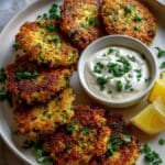 Crispy Zucchini Fritters with Lemon Yogurt Recipe