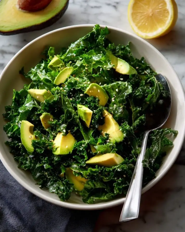 Fresh & Healthy Avocado Lemon Kale Salad Recipe