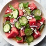 Watermelon Feta Mint Salad Recipe