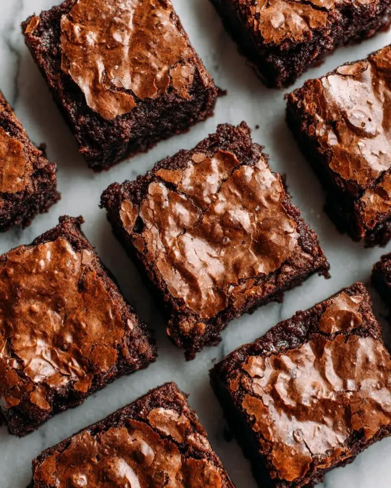 Best-Ever Fudgy Shiny-Topped Homemade Brownies Recipe