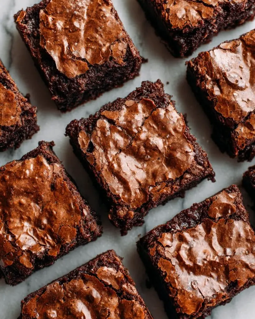 Best-Ever Fudgy Shiny-Topped Homemade Brownies Recipe